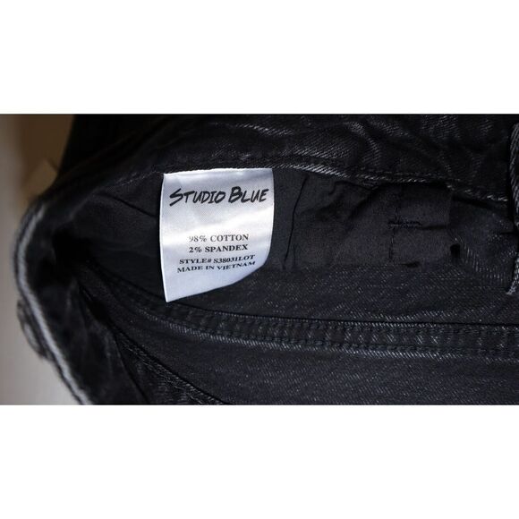 Studio Blue S38031LOT Women's Sz 31 Black Lotus Distressed Denim Jean Shorts - Picture 4 of 6